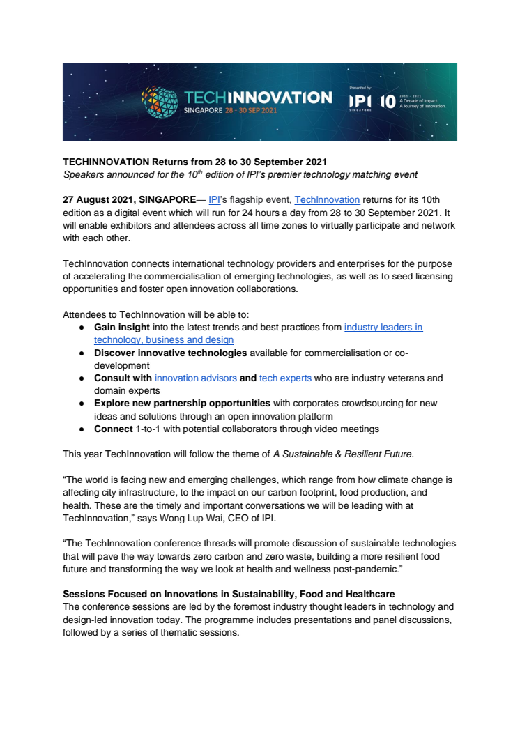 [MEDIA RELEASE] TechInnovation Returns from 28 to 30 September 2021.pdf