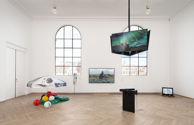 Installation view, New Red Order Presents: One if by Land, Two if by Sea. 