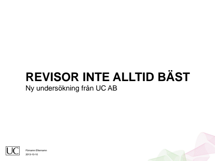 Revisor inte alltid bäst - ppt-bilder