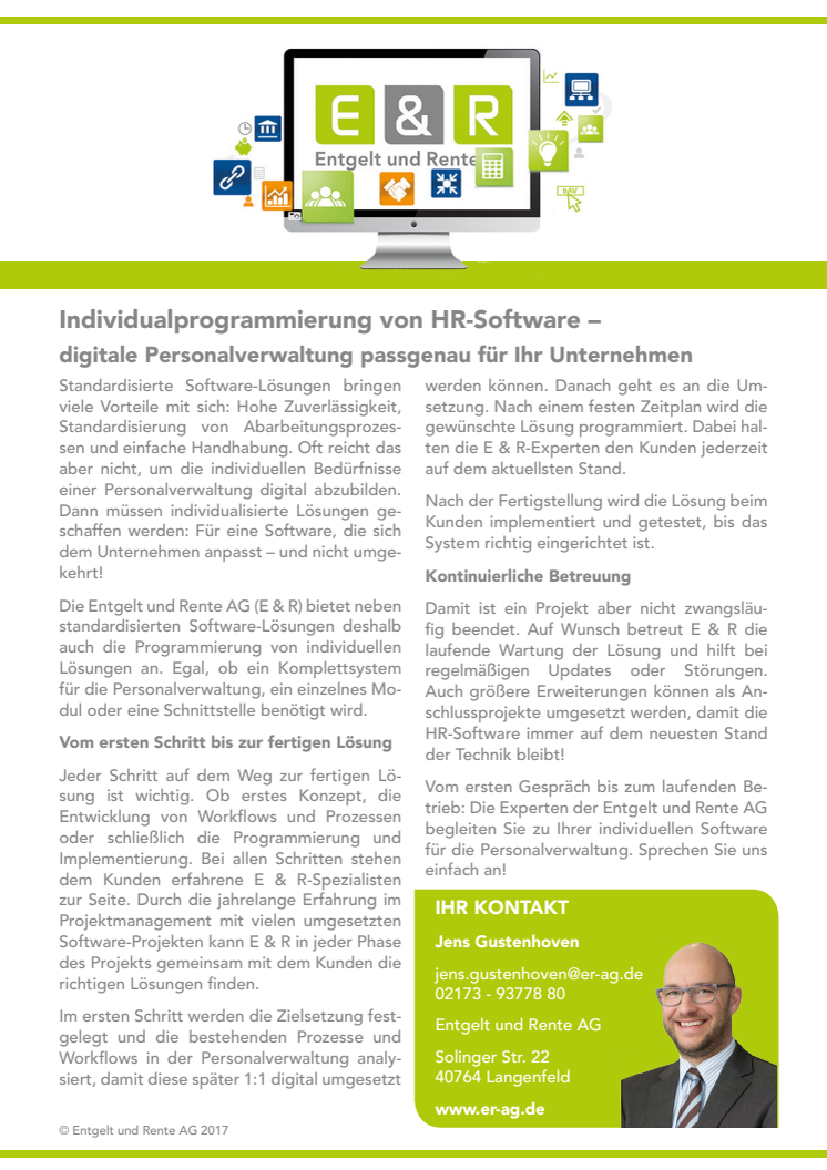 Individualprogrammierung von HR-Software