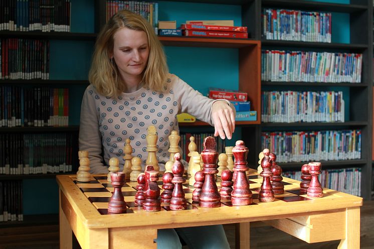 Silje Bjerke på Hovedbiblioteket