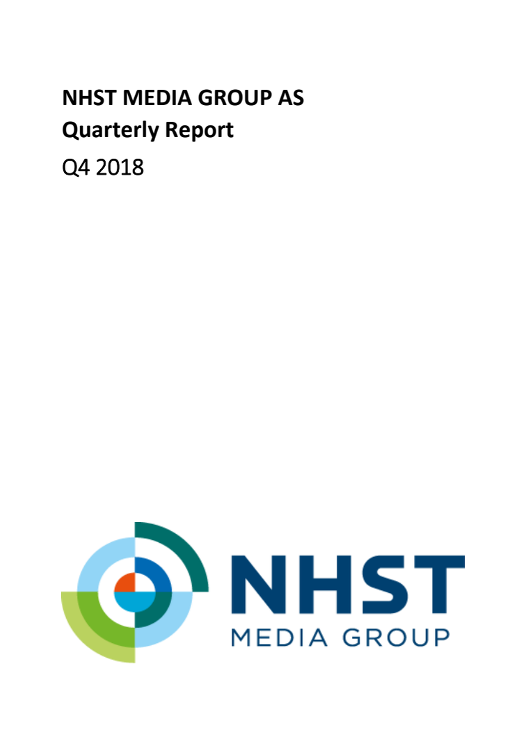 NHST Media Group - Quarterly Report 4th quarter 2018