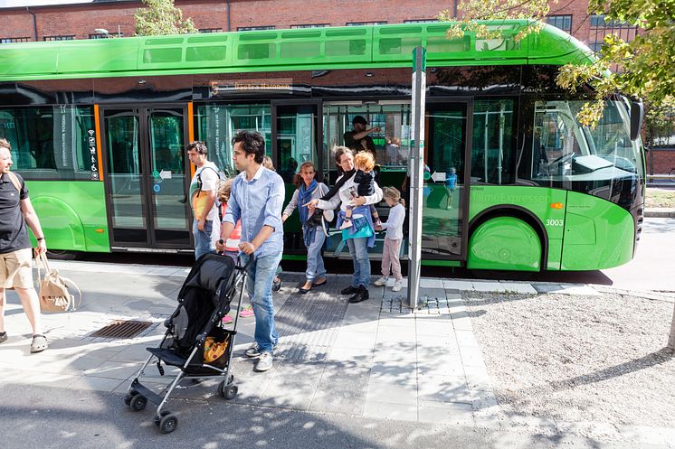 Malmöexpressen är en av de positiva nyheter som lyfts i Miljöredovisning 2014