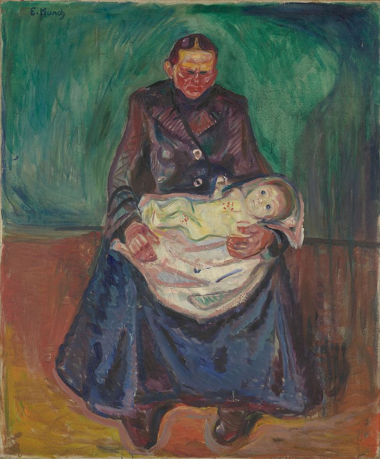 Edvard Munch: Kvinne med sitt syke barn. Arv / Woman with Sick Child. Inheritance (1905-1906)