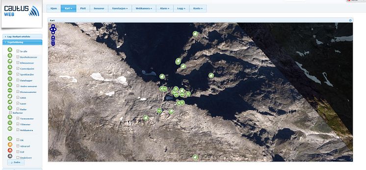 Mannen: Cautus Web viser mye av installasjonene i fjellpartiet. 