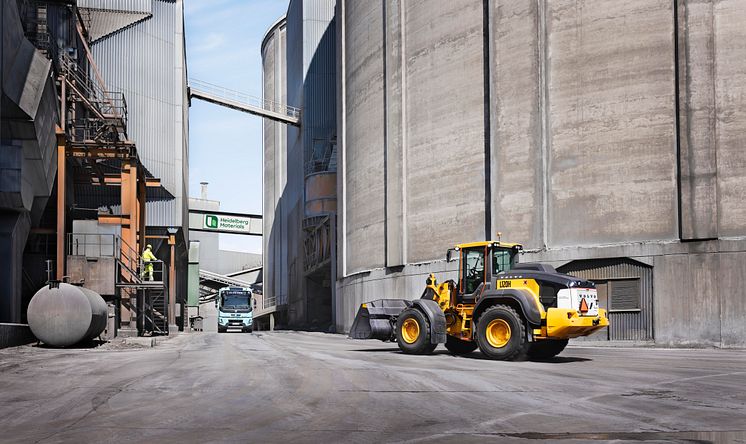 Volvo L120H Electric Conversion hos Heidelberg Materials i Slite på Gotland