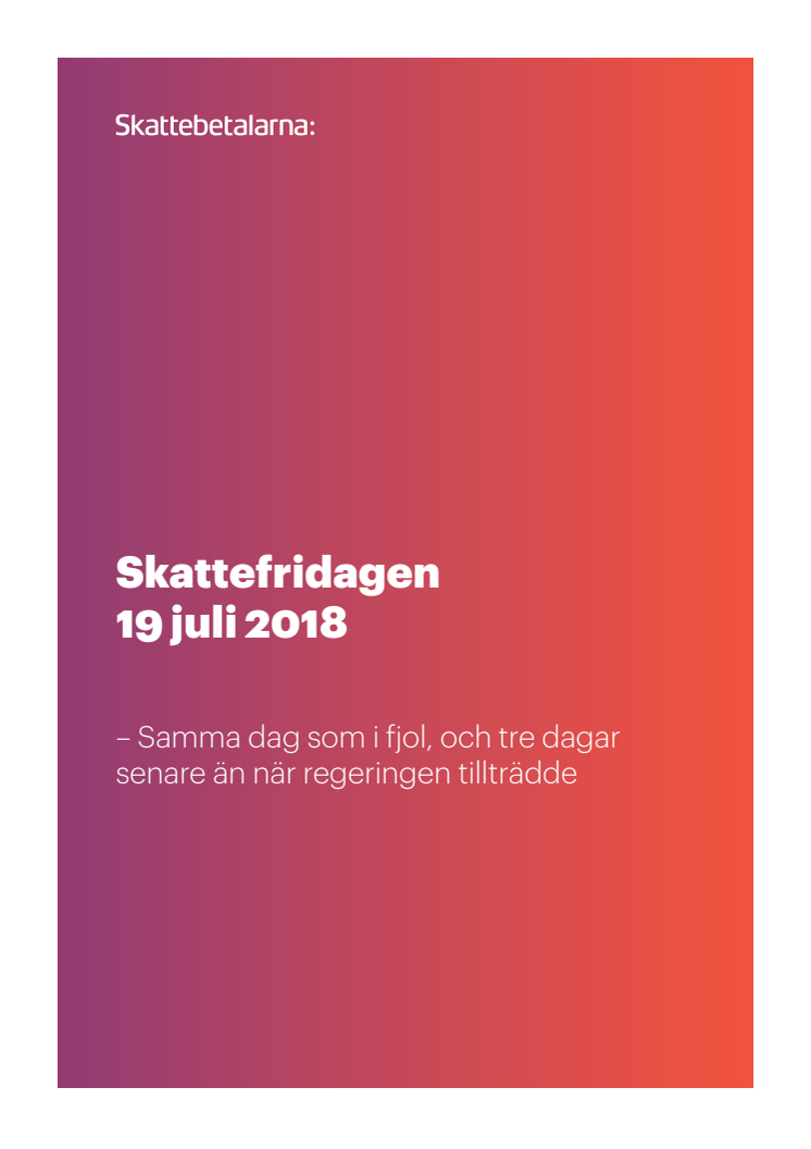 Skattefridagen 2018