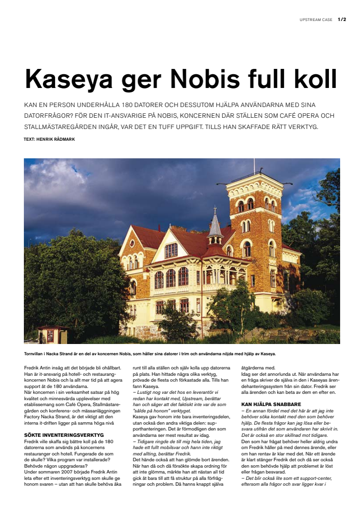 Kaseya ger Nobis full koll