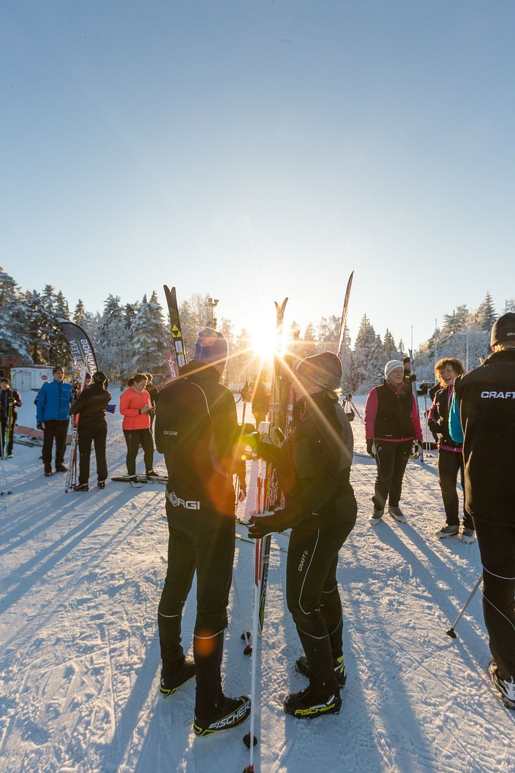 Skidåkning på Billingen