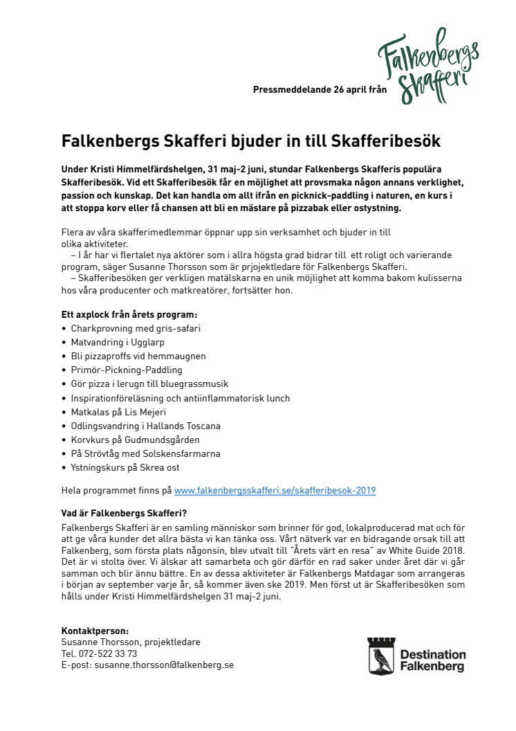 Falkenbergs Skafferi bjuder in till Skafferibesök