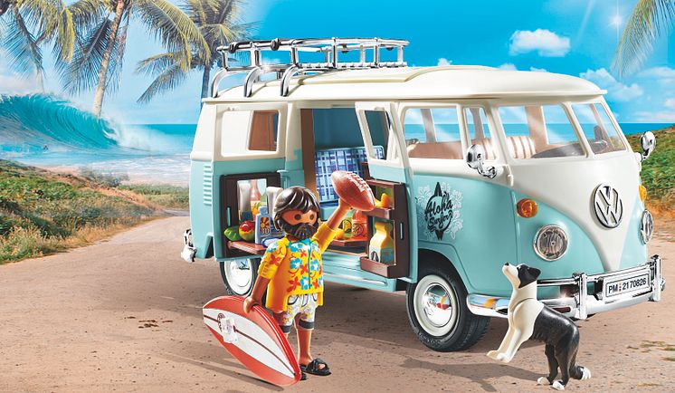 California Feeling mit dem 70826 Volkswagen T1 Camping Bus - Special Edition von PLAYMOBIL