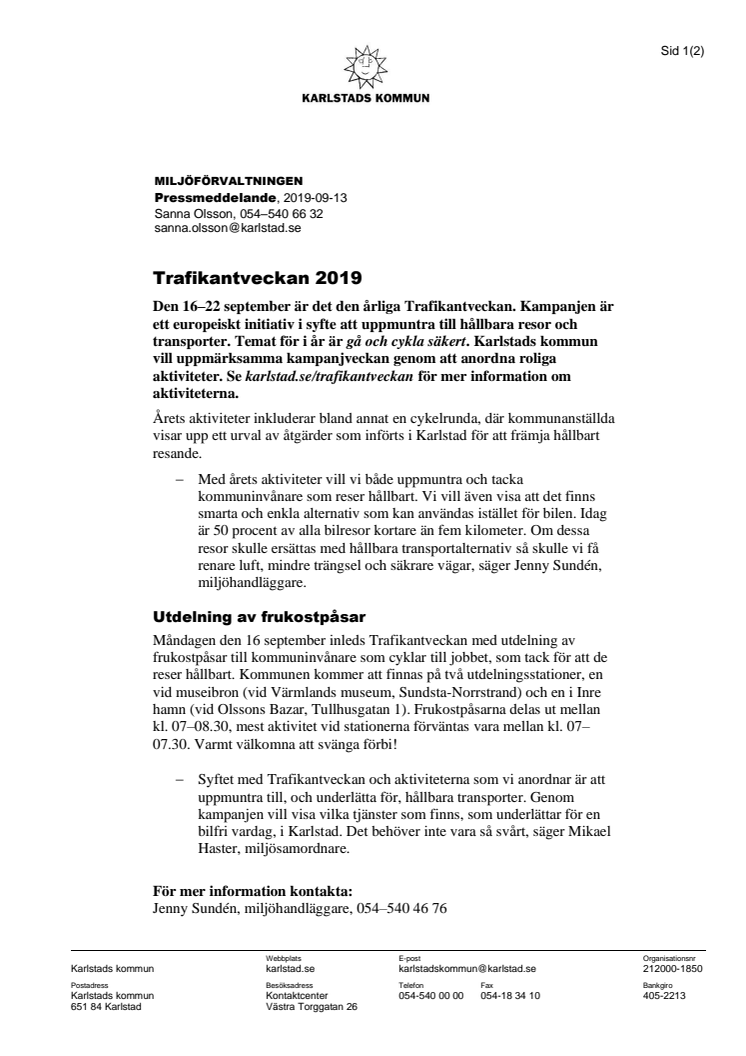 Trafikantveckan 2019