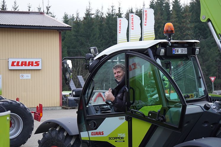 Frank Karling i CLAAS SCORPION