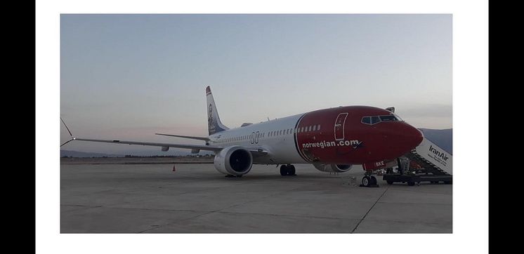 Boeing 737 MAX 8 (LN-BKE) en Shiraz 1