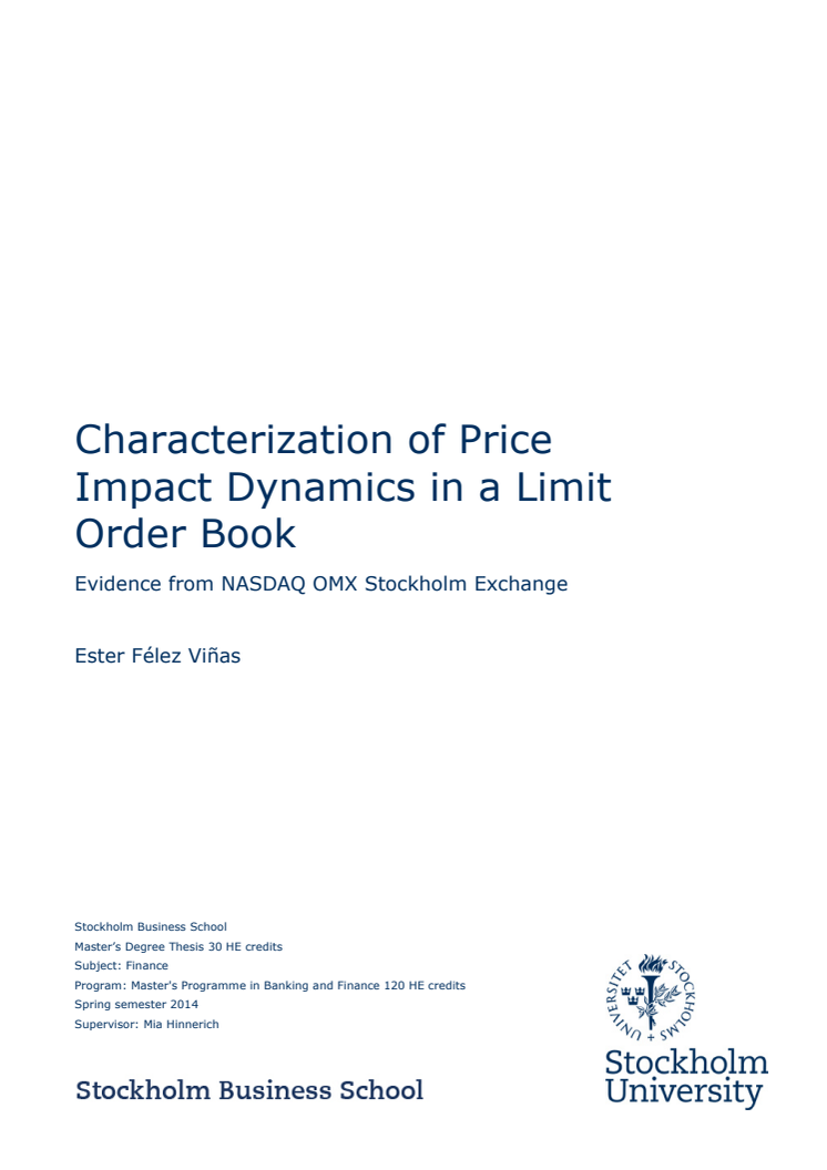 Characterization of Price Impact Dynamics in a Limit Order Book