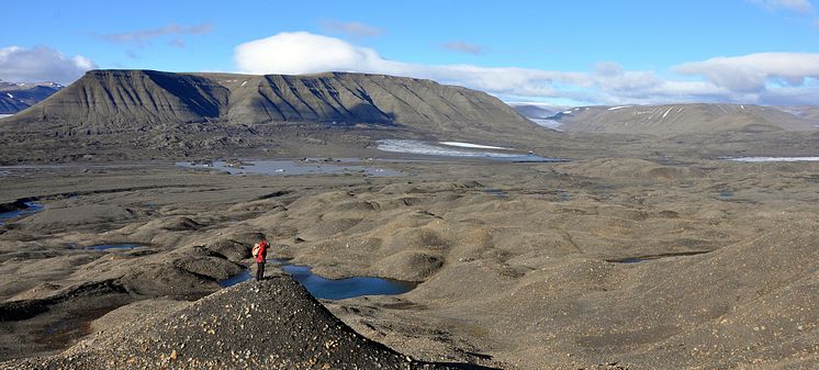 Fossil-bearing rocks on Spitsbergen 