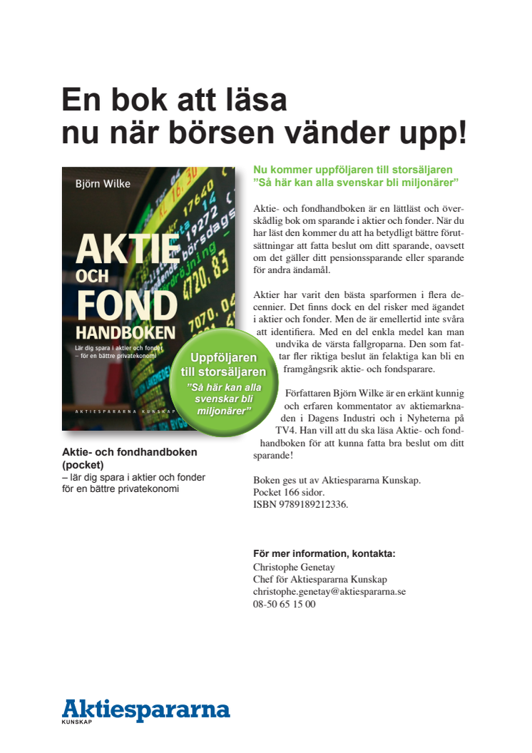 En bok att läsa nu när börsen vänder upp!