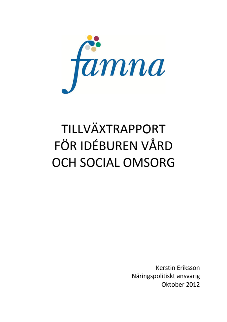 Idéburen vård och omsorg fortsätter att växa visar ny rapport
