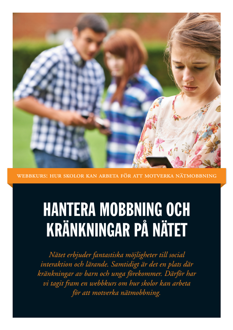 Kursfolder: Hantera kränkningar och mobbning på nätet