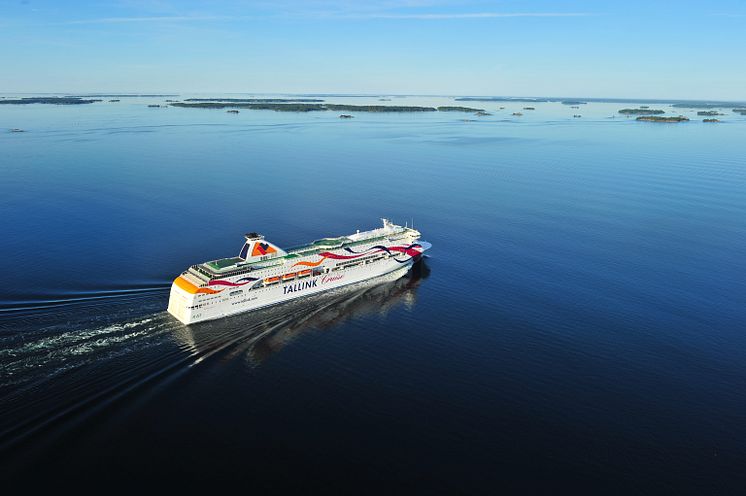 Die Baltic Queen auf dem Weg von Stockholm nach Tallinn