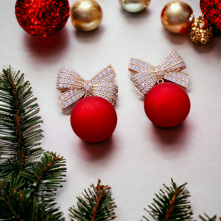 Julörhängen med strass från Glinder