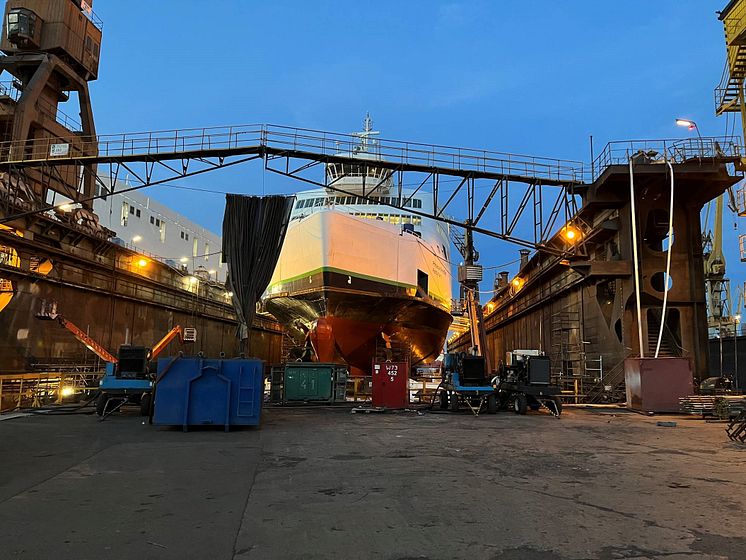 Scandlines hybrid ferry Prinsesse Benedikte at Remontowa_3