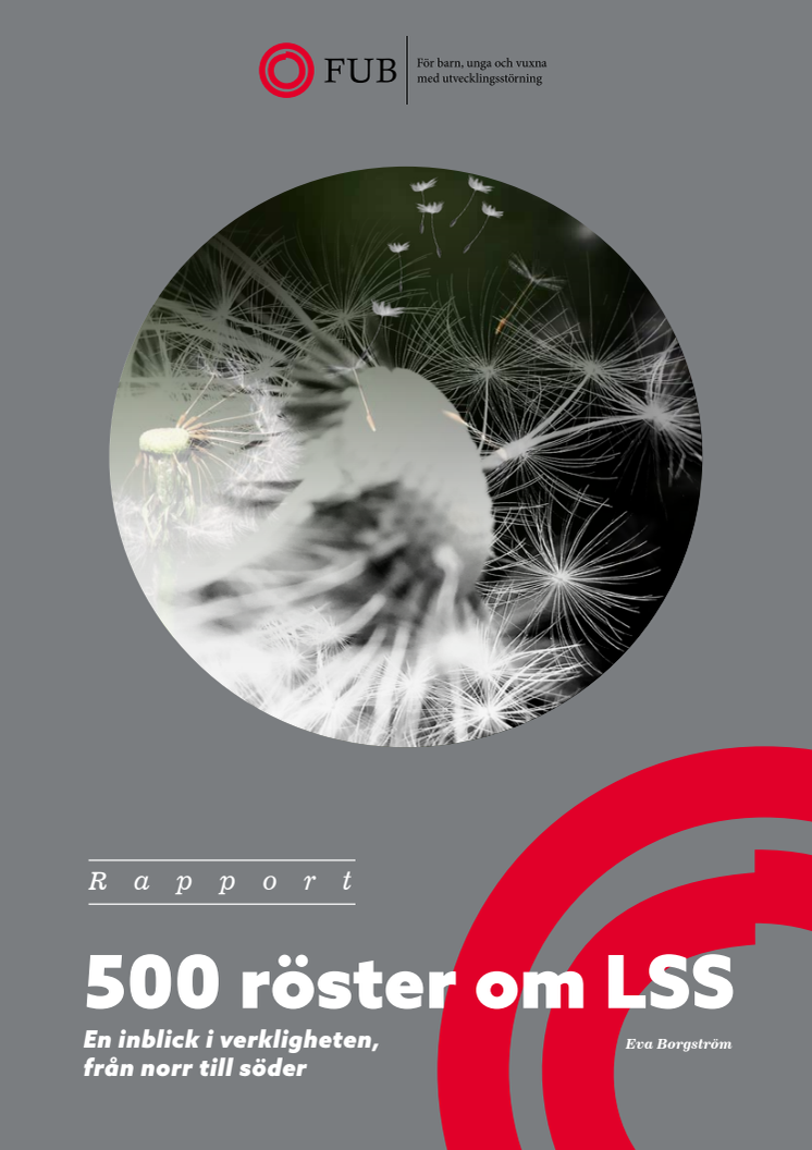 FUB:s rapport "500 röster om LSS – En inblick i verkligheten från norr till söder" (2018)