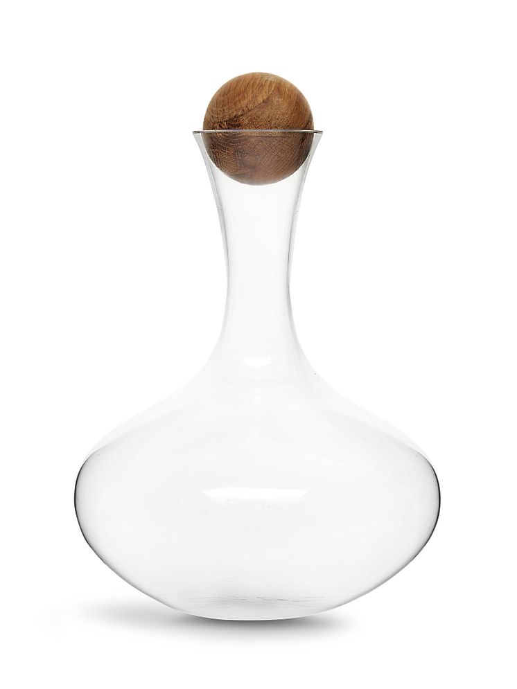 Nature wine carafe with oak stopper