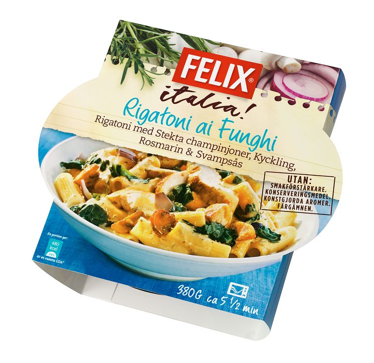 Felix Italia - Rigatoni ai Funghi