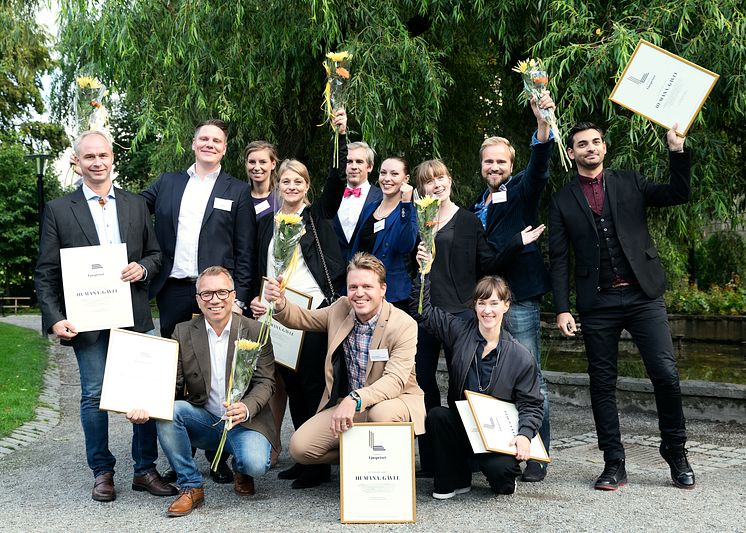 Vinnarteamet bakom Humanas äldreboende i Gävle - årets vinnare av Svenska Ljuspriset