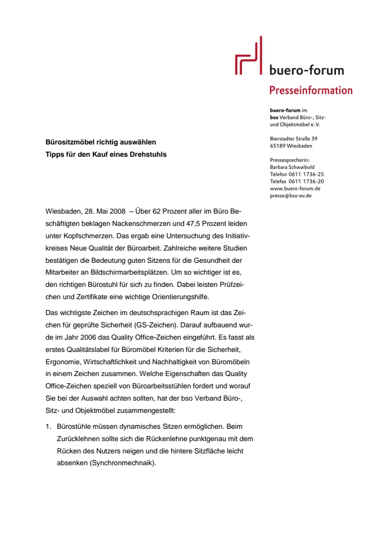 Bürositzmöbel richtig auswählen - Tipps für den Kauf eines Drehstuhls