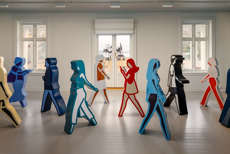 Julian Opie. Installation view JO.VRGF15@Moss. 2023. Foto_Eivind Lauritzen_7