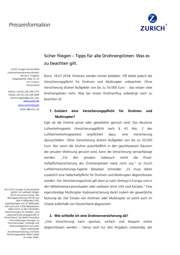 Sicher fliegen – Tipps für alle Drohnenpiloten: Was es zu beachten gilt.