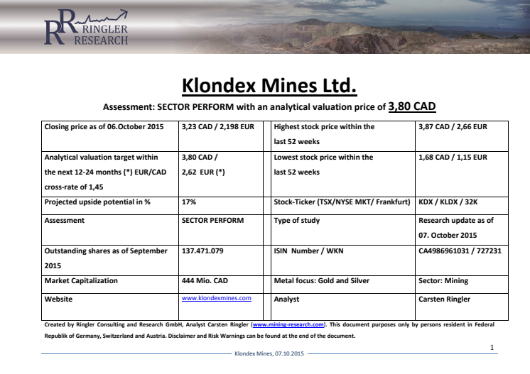 Ringler Research_Klondex Mines_English_07.10.2015