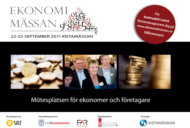 Besöksinbjudan till Ekonomimässan i Kista 22-23 september 2011