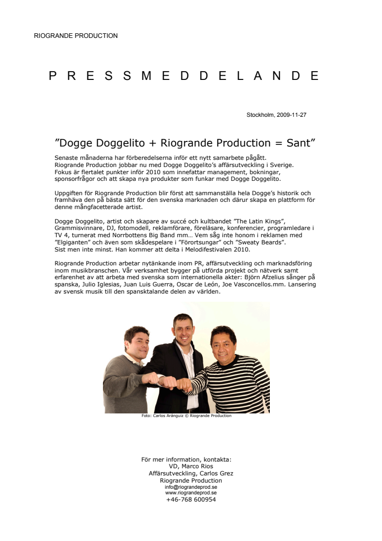DOGGE DOGGELITO  + RIOGRANDE PRODUCTION  =  SANT