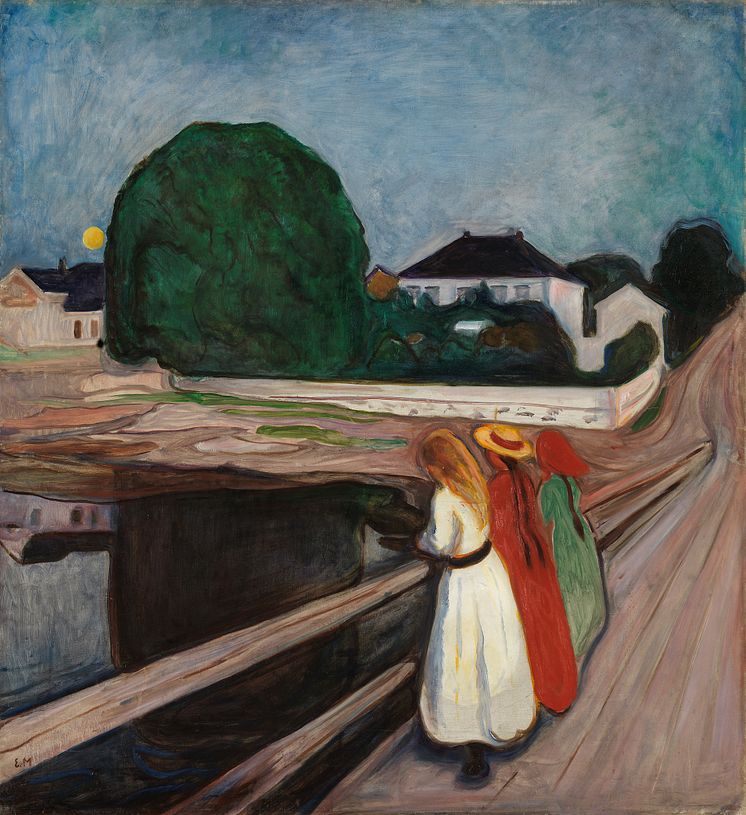 Edvard Munch, "The Girls on the Bridge", Ca. 1901