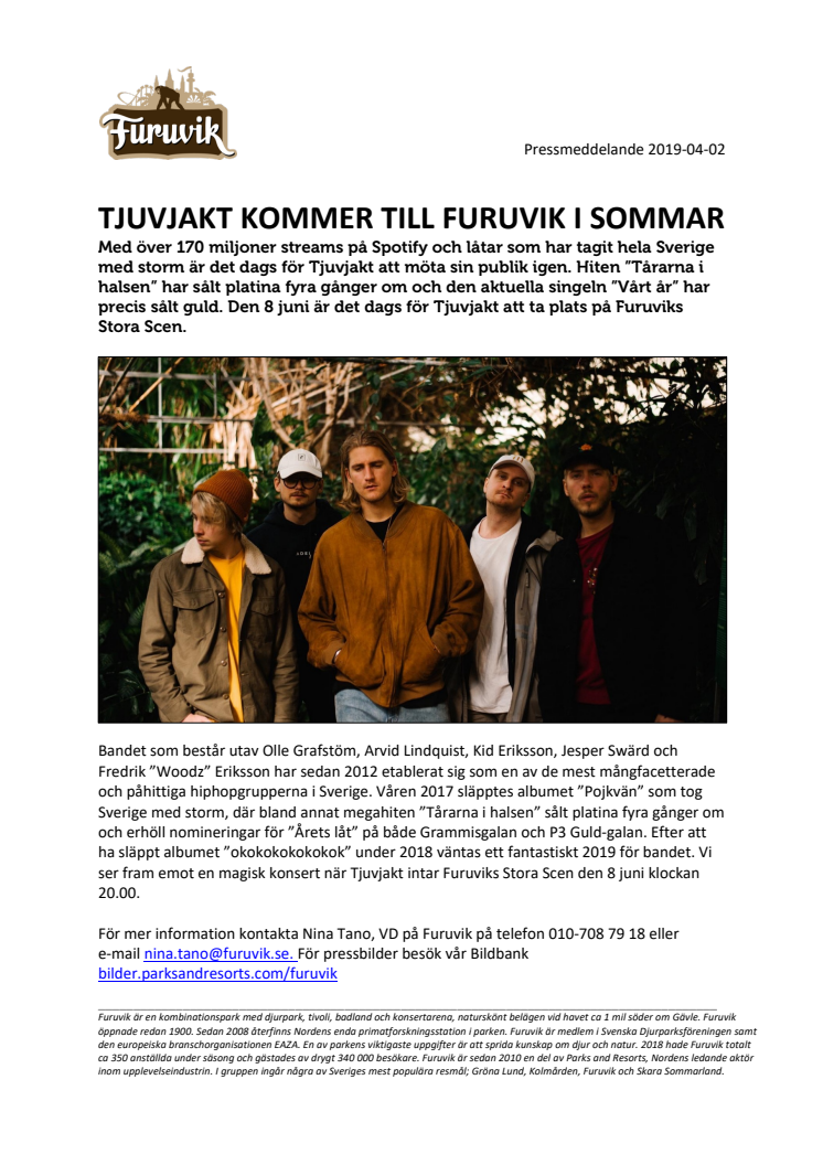 Tjuvjakt kommer till Furuvik i sommar