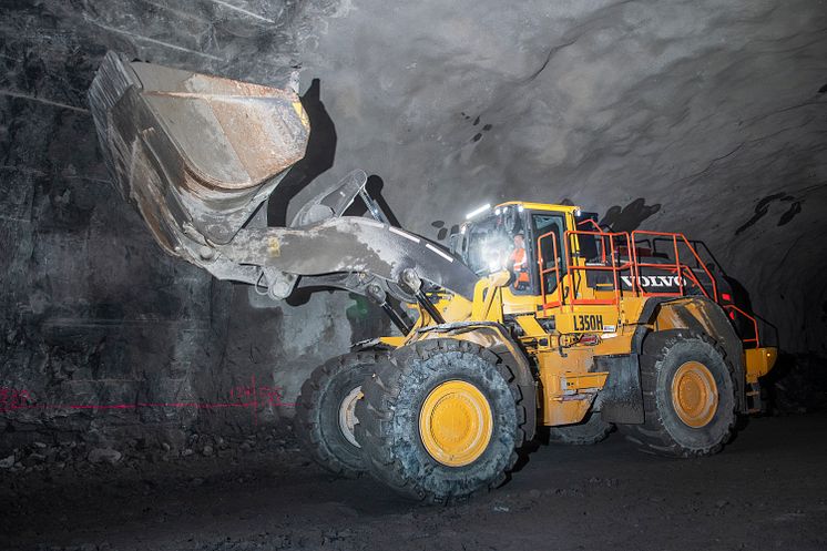 Volvo L350H hjullastare hos Euromining