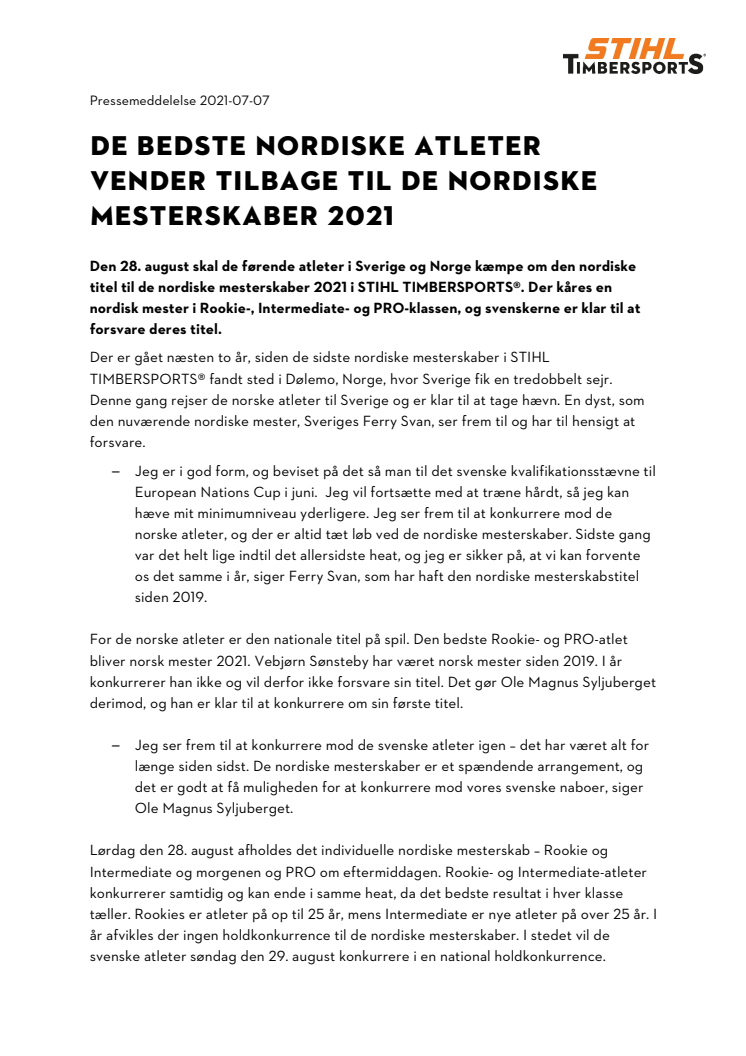 DE BEDSTE NORDISKE ATLETER VENDER TILBAGE TIL DE NORDISKE MESTERSKABER 2021 .pdf