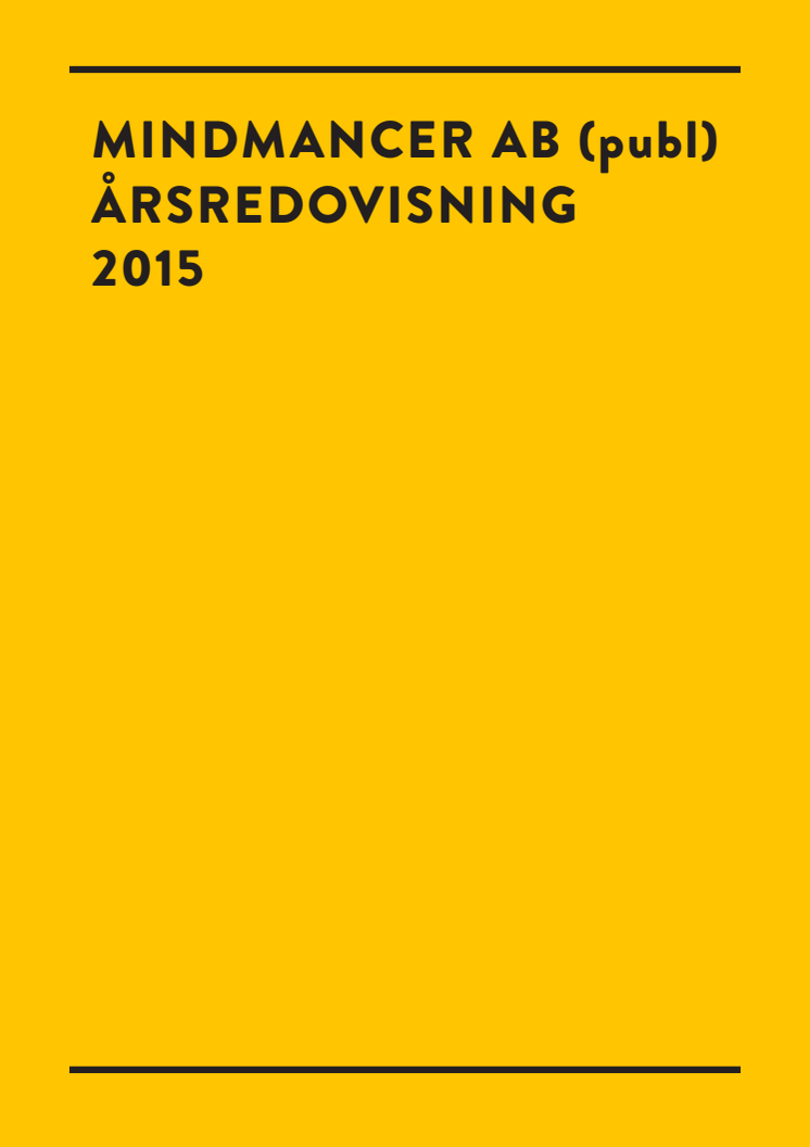 Mindmancers årsredovisning 2015