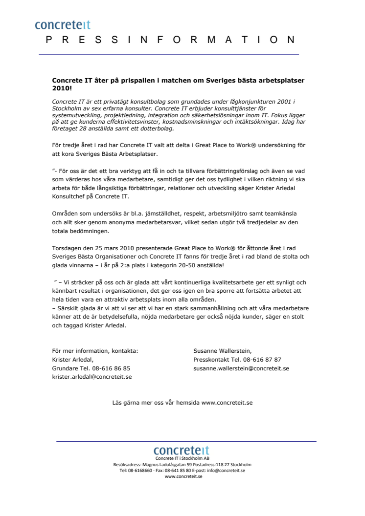 Concrete IT - 2:a små organisationer