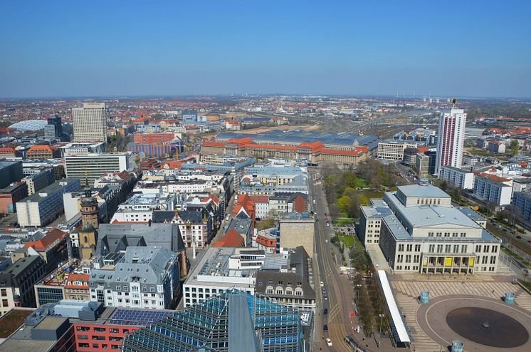 Blick auf die Stadt Leipzig