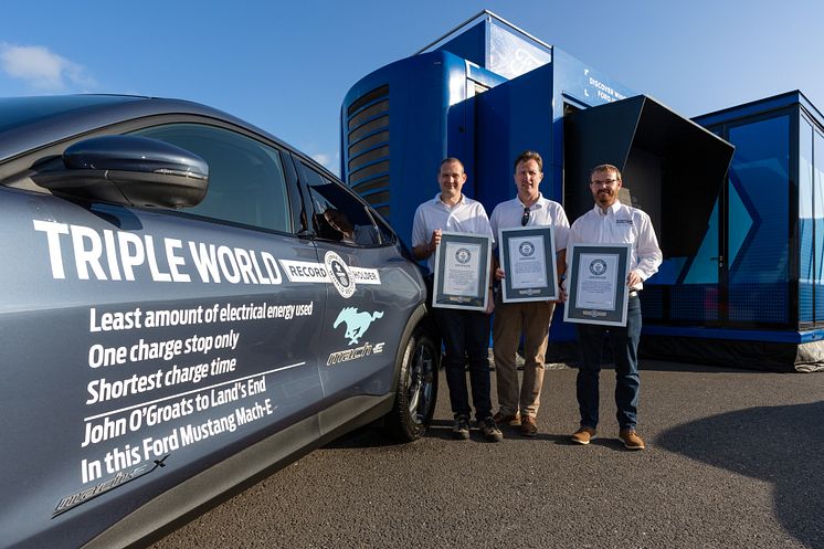 Triple record team 3, from left Kevin Booker, Fergal McGrath, Adam Wood