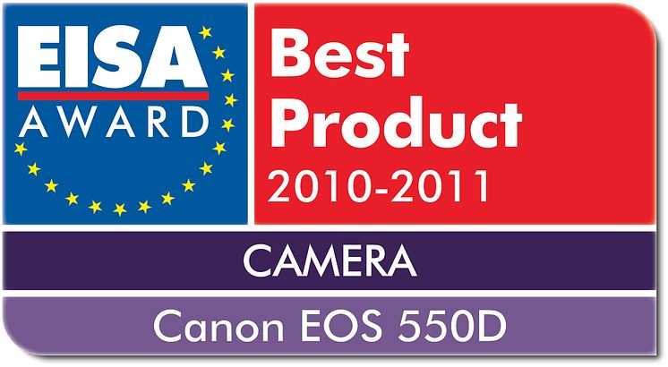 EISA award 2010-2011 EOS 550D Bästa europeiska kamera
