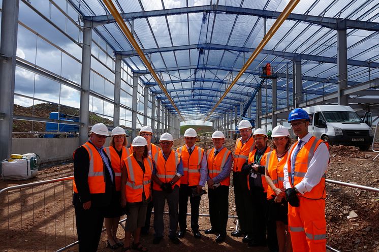 Local stakeholders visit the construction site of Hitachi Rail Europe's Stoke Gifford Rail Maintenance Facility
