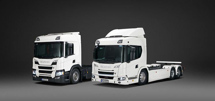 Scania P 360 Plug-in-Hybrid und Scania 25 L BEV