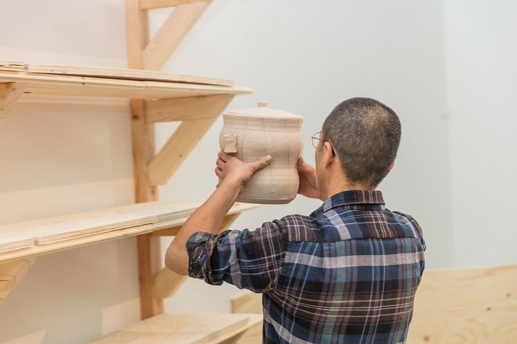 Installationsvy, Soul Manufacturing Corporation av Theaster Gates, NyMaterialism