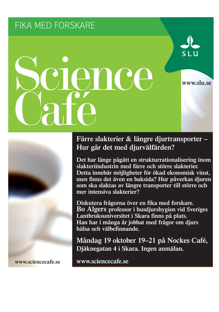 Science Café med SLU i Skara