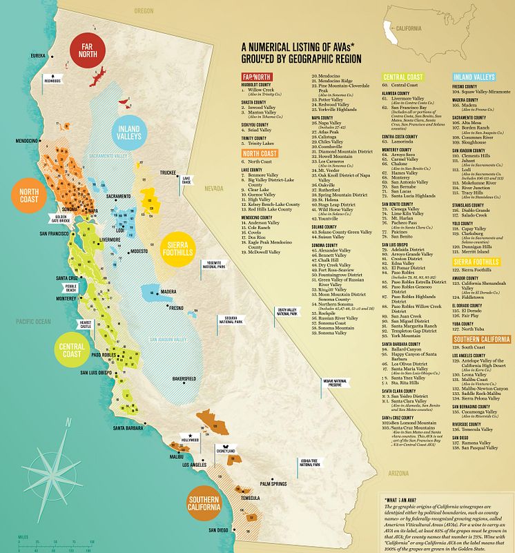 California wine regions map